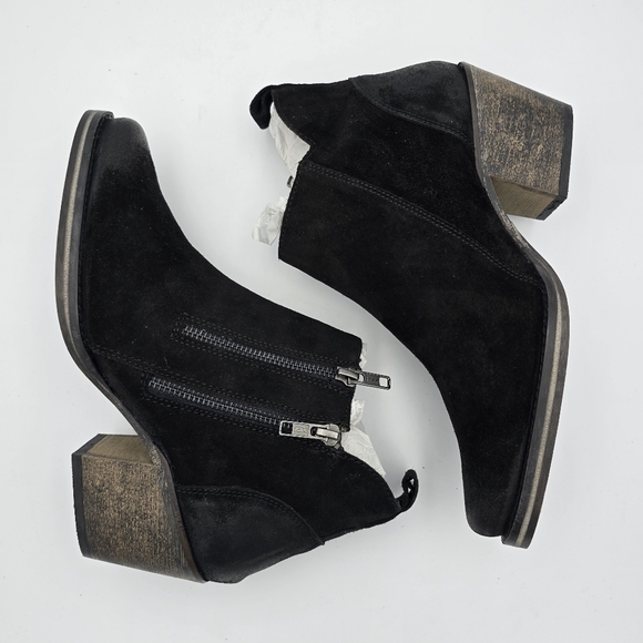 Very Volatile Bandit Booties, Black Suede, Women's 6.5 - Picture 15 of 16